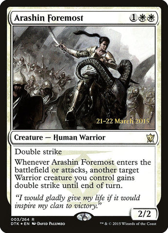 Arashin Foremost  (Prerelease) [Dragons of Tarkir Prerelease Promos]