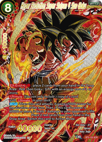Hyper Evolution Super Saiyan 4 Son Goku (SCR) (BT3-123) [5th Anniversary Set]