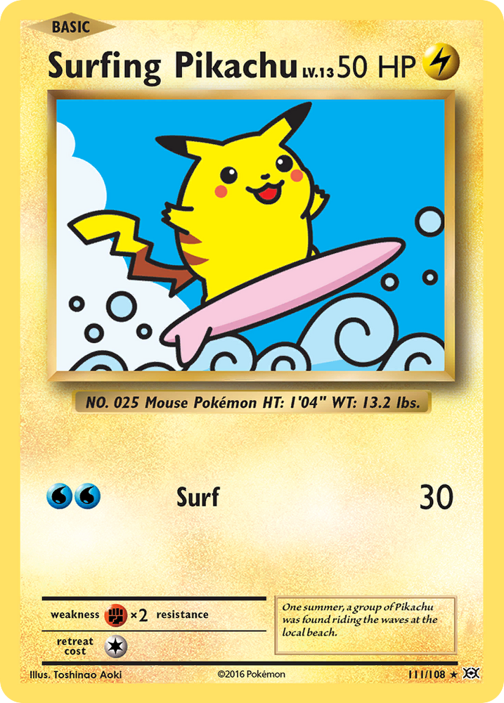 Surfing Pikachu (111/108) [XY: Evolutions]