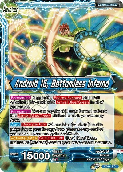 Android 16 // Android 16, Inferno sans fond (EB1-12) [Booster d'évolution de combat] 