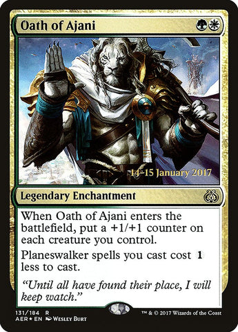 Serment d'Ajani (Avant-première) [Aether Revolt Prerelease Promos] 