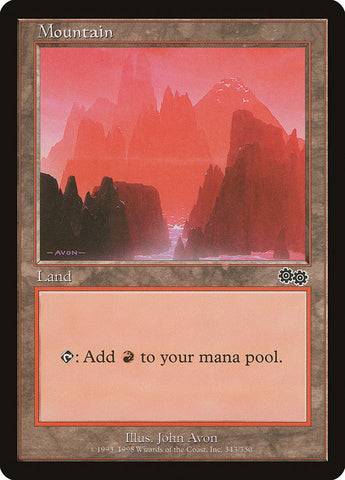 Mountain (#343) [Urza's Saga]