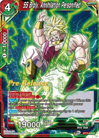 SS Broly, Aniquilación personificada (BT15-144) [Promociones de presentación de Saiyan Showdown] 