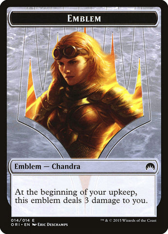Chandra, emblème de la flamme rugissante [Jetons Magic Origins] 