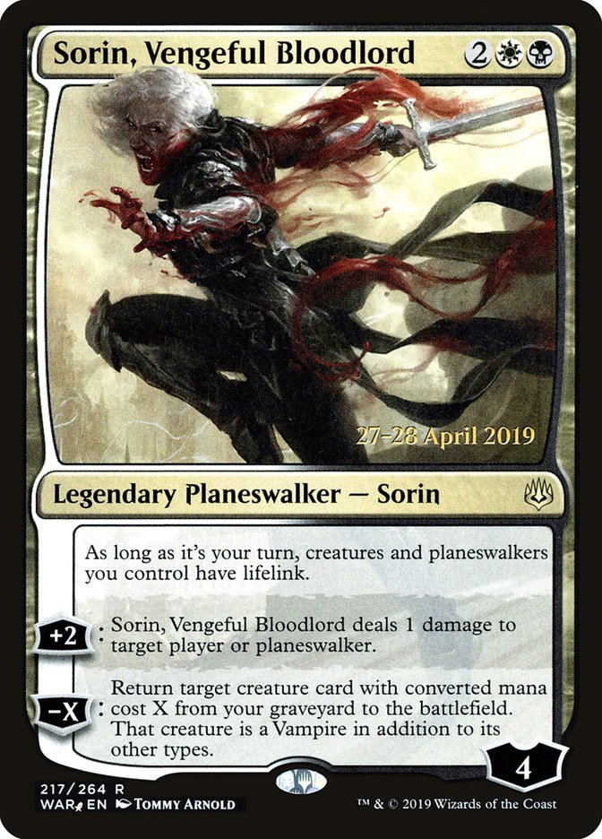 Sorin, Vengeful Bloodlord [Promotions d'Avant-première War of the Spark] 