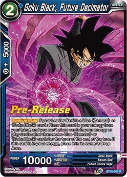 Goku Black, Future Decimator (BT10-051) [Promociones preliminares de Rise of the Unison Warrior] 