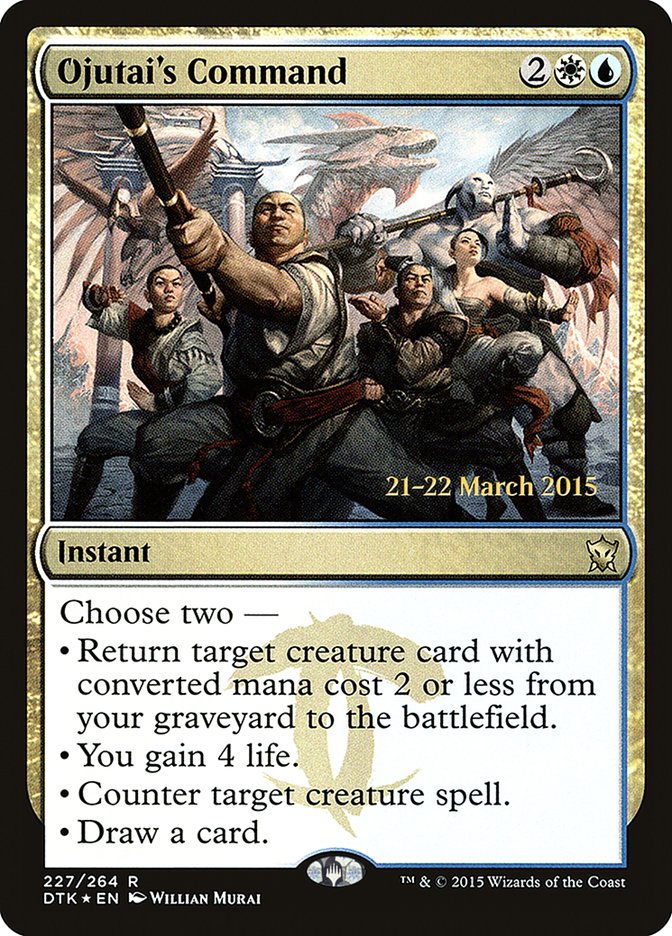 Ojutai's Command  (Prerelease) [Dragons of Tarkir Prerelease Promos]