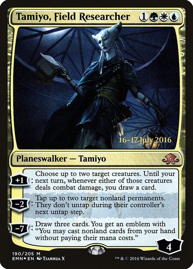 Tamiyo, Field Researcher  (Prerelease) [Eldritch Moon Prerelease Promos]