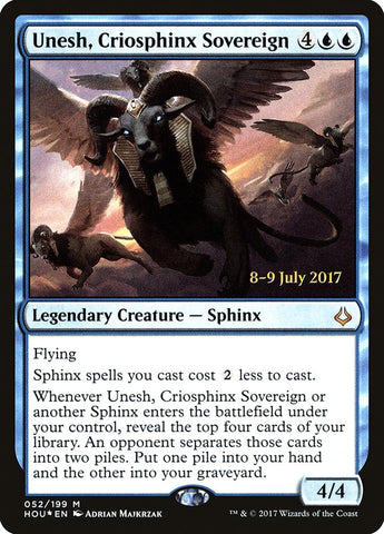 Unesh, Criosphinx Sovereign  (Prerelease) [Hour of Devastation Prerelease Promos]