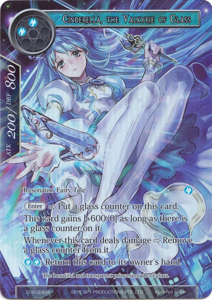 Cinderella, the Valkyrie of Glass (Full Art) (SDAO2-004) [Alice Origin II Starter Deck]