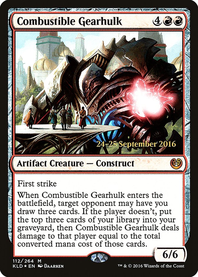 Combustible Gearhulk  (Prerelease) [Kaladesh Prerelease Promos]