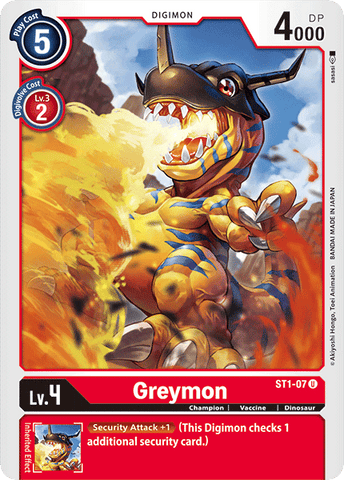 Greymon [ST1-07] [Rojo Gaia] 