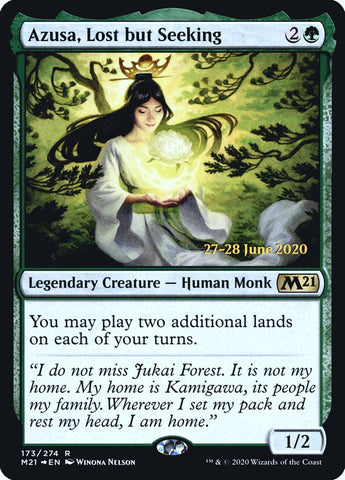 Azusa, Lost but Seeking  [Core Set 2021 Prerelease Promos]