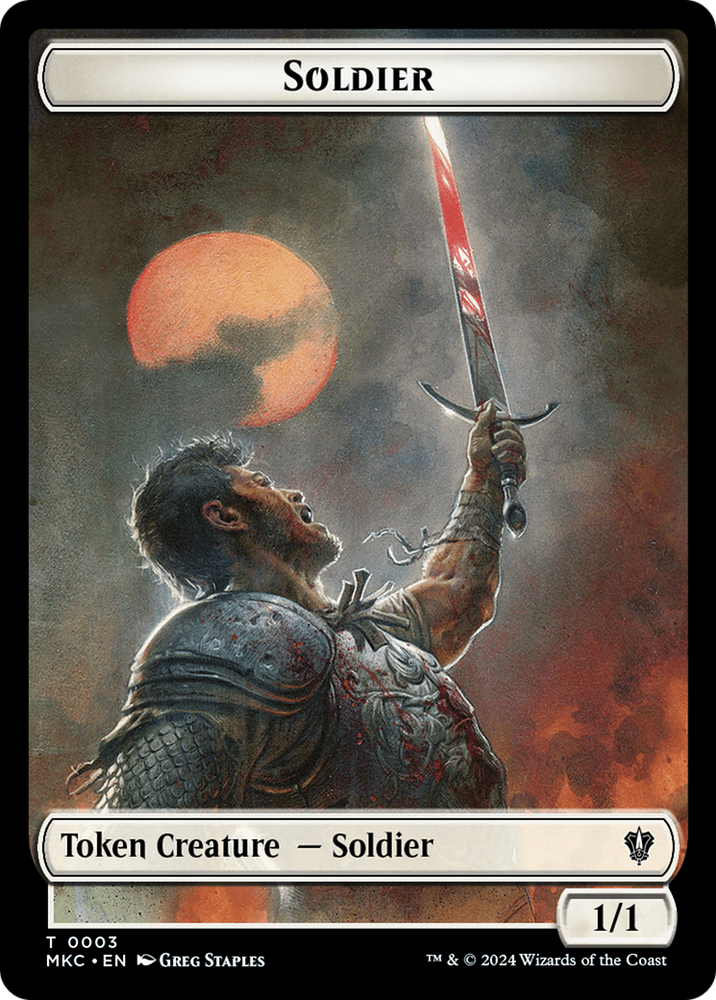 Construct // Soldier Double-Sided Token [Murders at Karlov Manor Commander Tokens]