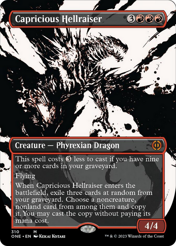 Capricious Hellraiser (Borderless Ichor) [Phyrexia: All Will Be One]