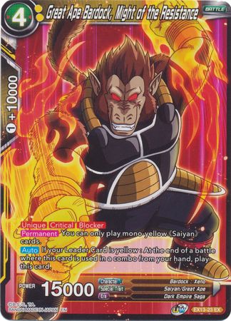 Great Ape Bardock, Might of the Resistance [EX13-23]