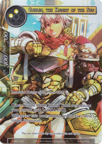 Gawain, the Knight of the Sun (Full Art) (SDAO1-003) [Alice Origin Starter Deck]