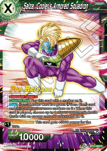 Salza, Cooler's Armored Squadron (BT17-062) [Promociones preliminares de Ultimate Squad] 