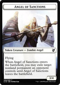 Angel of Sanctions // Ficha de terror de doble cara [Tokens de Commander 2019] 