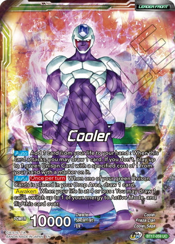 Cooler // Cooler, Galactic Dynasty (BT17-059) [Promociones de presentación de Ultimate Squad] 
