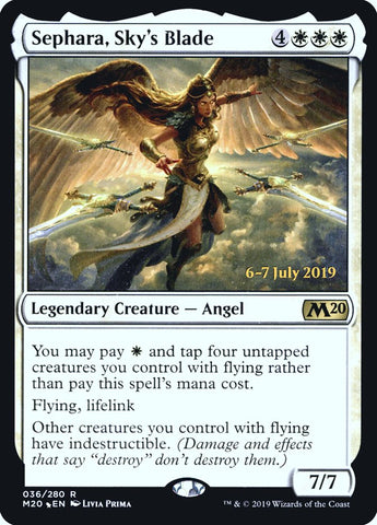 Sephara, Sky's Blade  [Core Set 2020 Prerelease Promos]