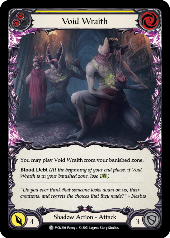 Void Wraith (Jaune) [MON210-RF] 1ère édition Rainbow Foil 