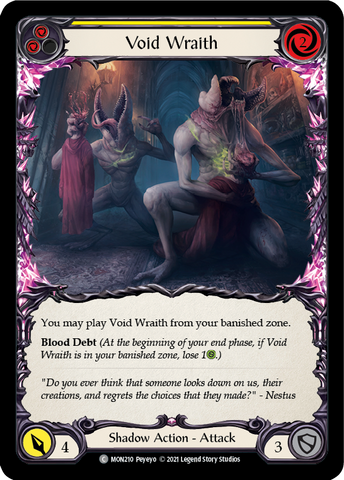 Void Wraith (Yellow) [MON210-RF] 1st Edition Rainbow Foil