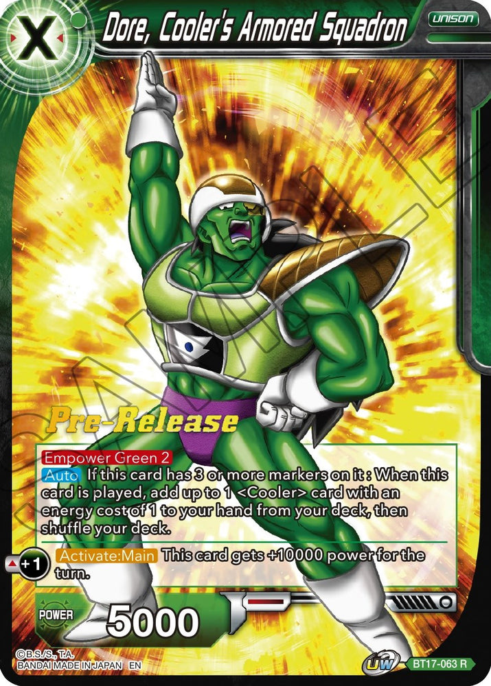 Dore, Cooler's Armored Squadron (BT17-063) [Promociones preliminares de Ultimate Squad] 