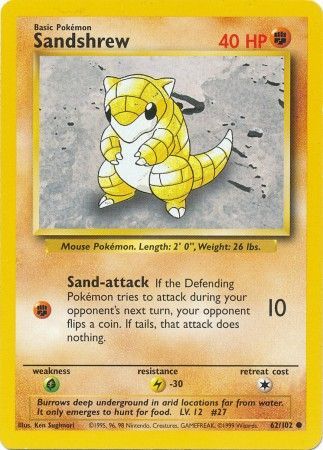 Sandshrew (62/102) [Conjunto básico] 