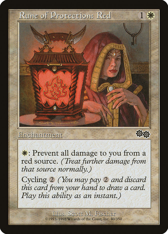 Rune de Protection : Rouge [Saga d'Urza] 