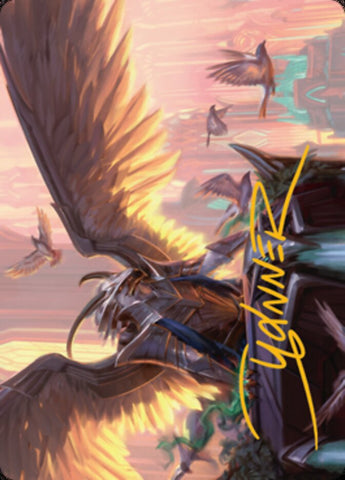 Falco Spara, Pactweaver 1 Art Card (Signature dorée) [Streets of New Capenna Art Series] 