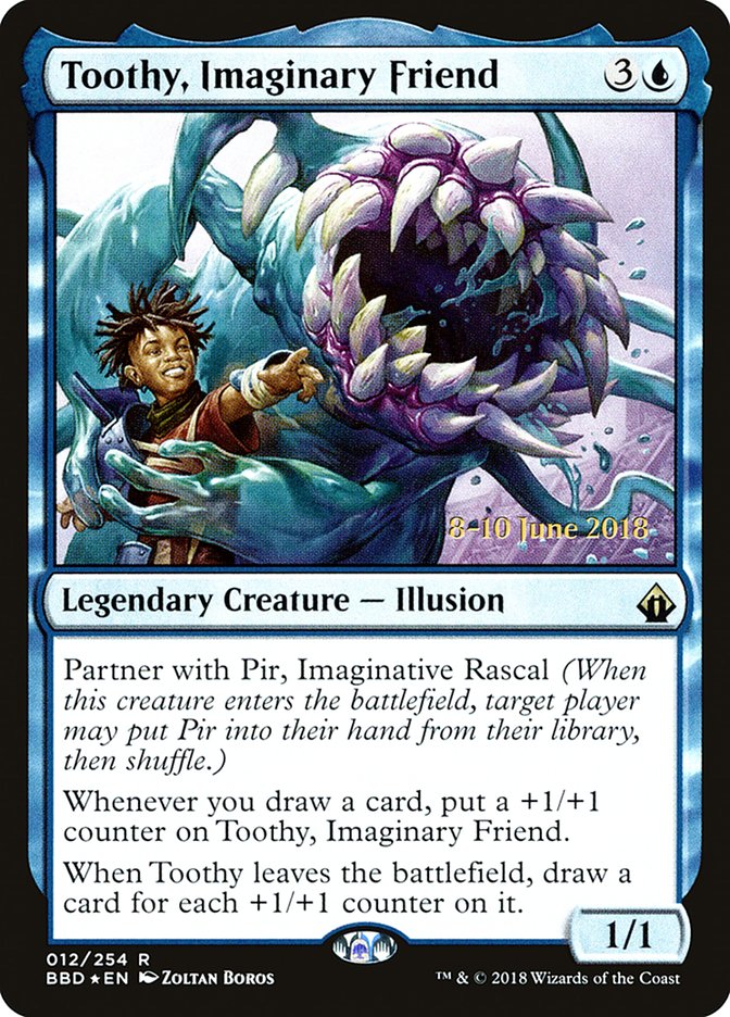 Toothy, Imaginary Friend  (Prerelease) [Battlebond Prerelease Promos]