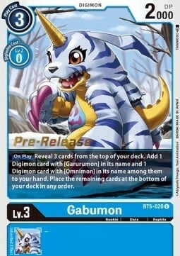 Gabumon [BT5-020] [Battle of Omni Pre-Release Promos]
