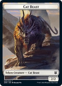 Cat Beast // Copie de jeton recto-verso [Jetons de l'ascension de Zendikar] 