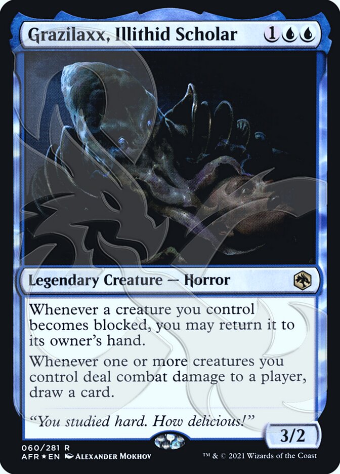 Grazilaxx, Illithid Scholar (Promo Ampersand) [Dungeons &amp; Dragons: Adventures in the Forgotten Realms Promos] 