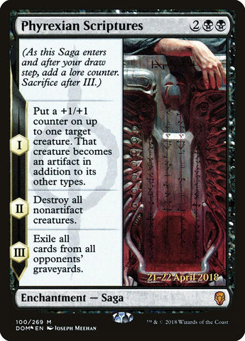 Phyrexian Scriptures  (Prerelease) [Dominaria Prerelease Promos]