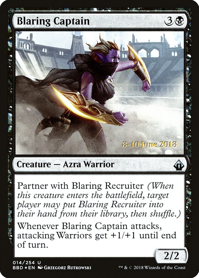 Blaring Captain  (Prerelease) [Battlebond Promos]