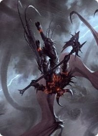 Carte d'art Burning-Rune Demon [Kaldheim: Art Series] 