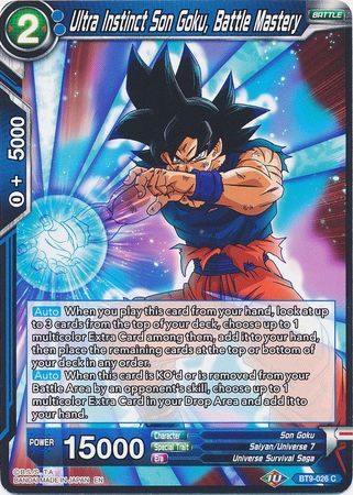 Son Goku Ultra Instinct, Maîtrise du combat [BT9-026] 