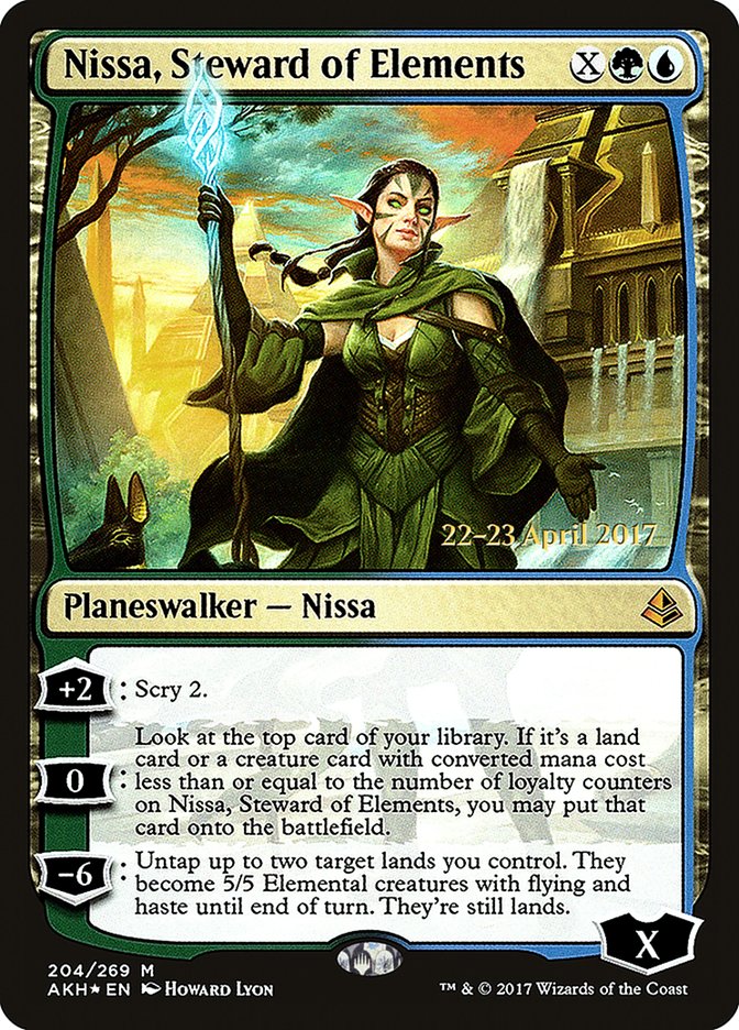 Nissa, administradora de elementos (Prelanzamiento) [Promociones de presentación de Amonkhet] 