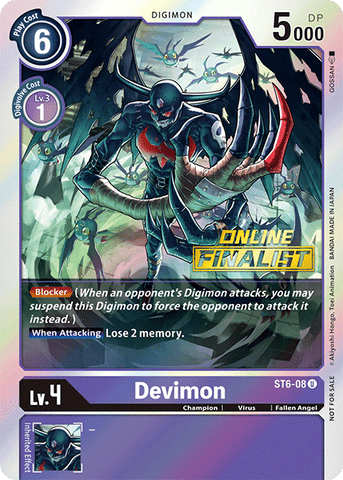 Devimon [ST6-08] (Finaliste en ligne) [Deck de démarrage : Promos Venomous Violet] 