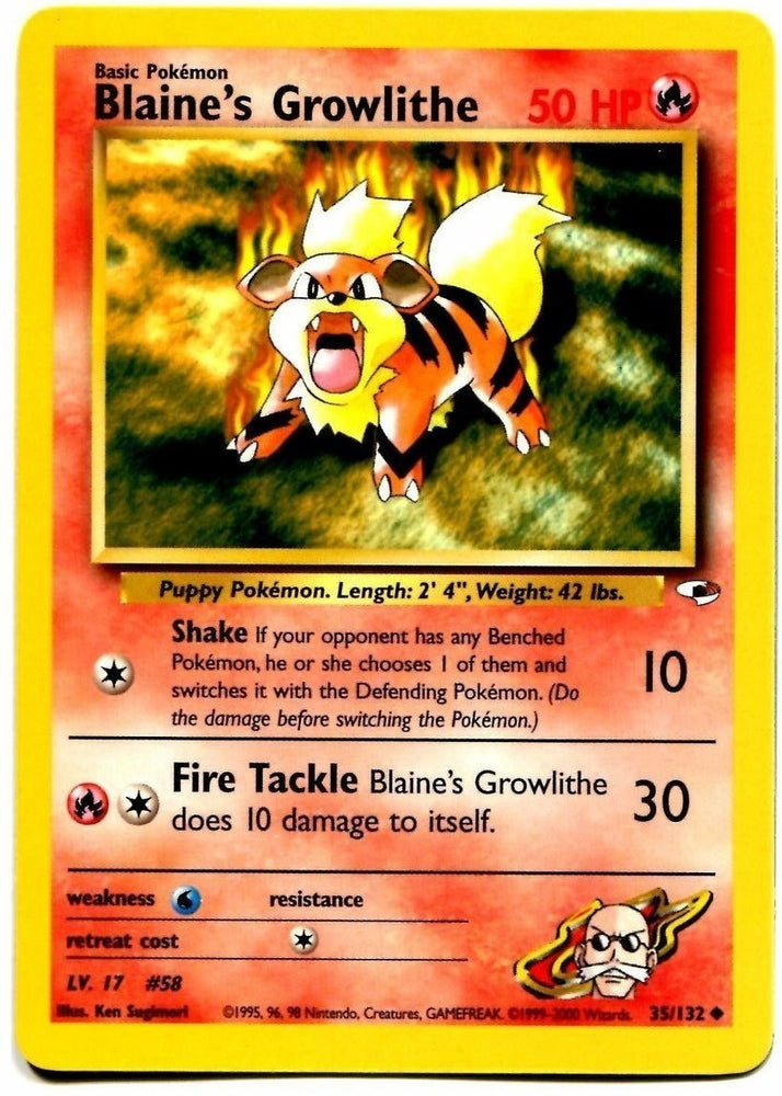 Growlithe de Blaine (35/132) [Gym Heroes] 