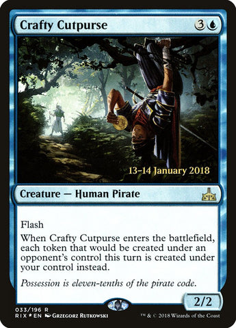 Crafty Cutpurse (Avant-première) [Rivals of Ixalan Prerelease Promos] 