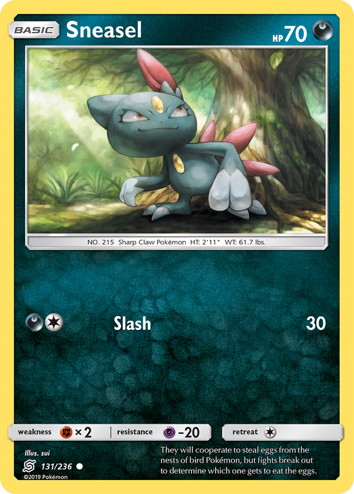 Sneasel (131/236) [Sun & Moon: Unified Minds] (Glossy Misprint)