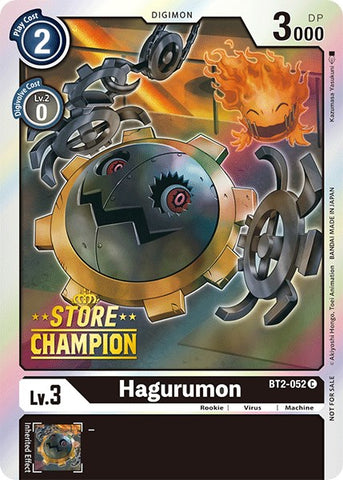 Hagurumon [BT2-052] (Store Champion) [Release Special Booster Promos]