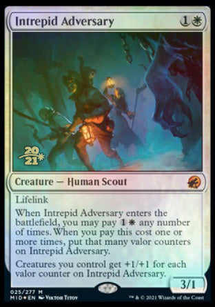 Intrepid Adversary [Innistrad: Midnight Hunt Promos d'Avant-première] 