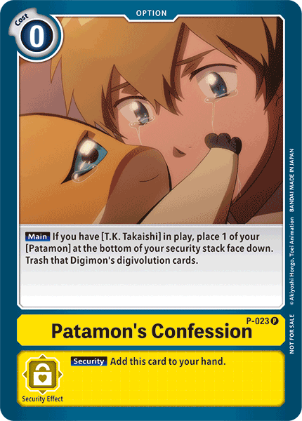Patamon's Confession [P-023] [Promotional Cards]