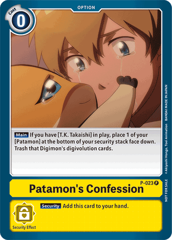 Patamon's Confession [P-023] [Promotional Cards]