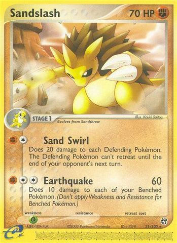 Sandslash (21/100) [EX : Tempête de sable] 
