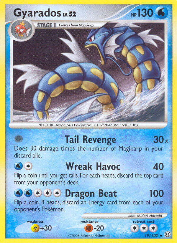 Gyarados (19/100) (Mazo temático exclusivo) [Diamante y Perla: Stormfront] 